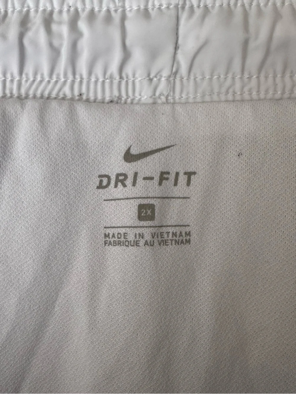Nike White Women's Athletic Shorts with Gray Trim